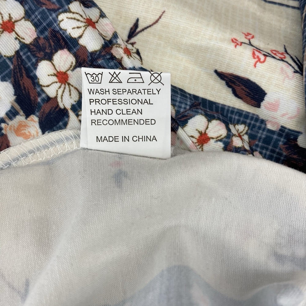 NWT‎ Dressin Top Women M Multi Floral Crew Neck Stretch Casual Long Sleeve - Picture 5 of 6